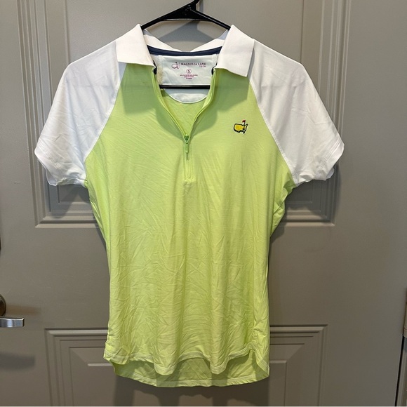 Masters Magnolia Lane Tech Women’s Size Small Green White Active Golf Polo - Picture 1 of 3